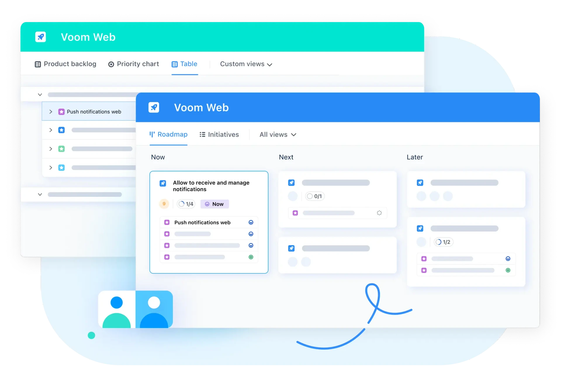 Roll up multiple roadmaps to create your own product portfolio